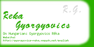 reka gyorgyovics business card