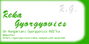 reka gyorgyovics business card